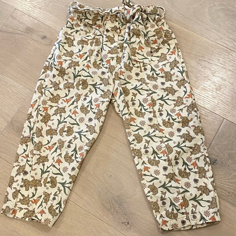 The New Society Indian floral cotton twill pants 6Y